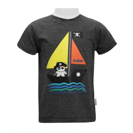 T-Shirt mit Boot Aufdruck