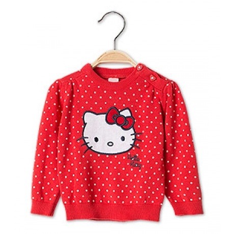 Baby Pullover in weiss / rot