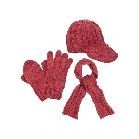 Set aus Schal, Mütze und Handschuhen